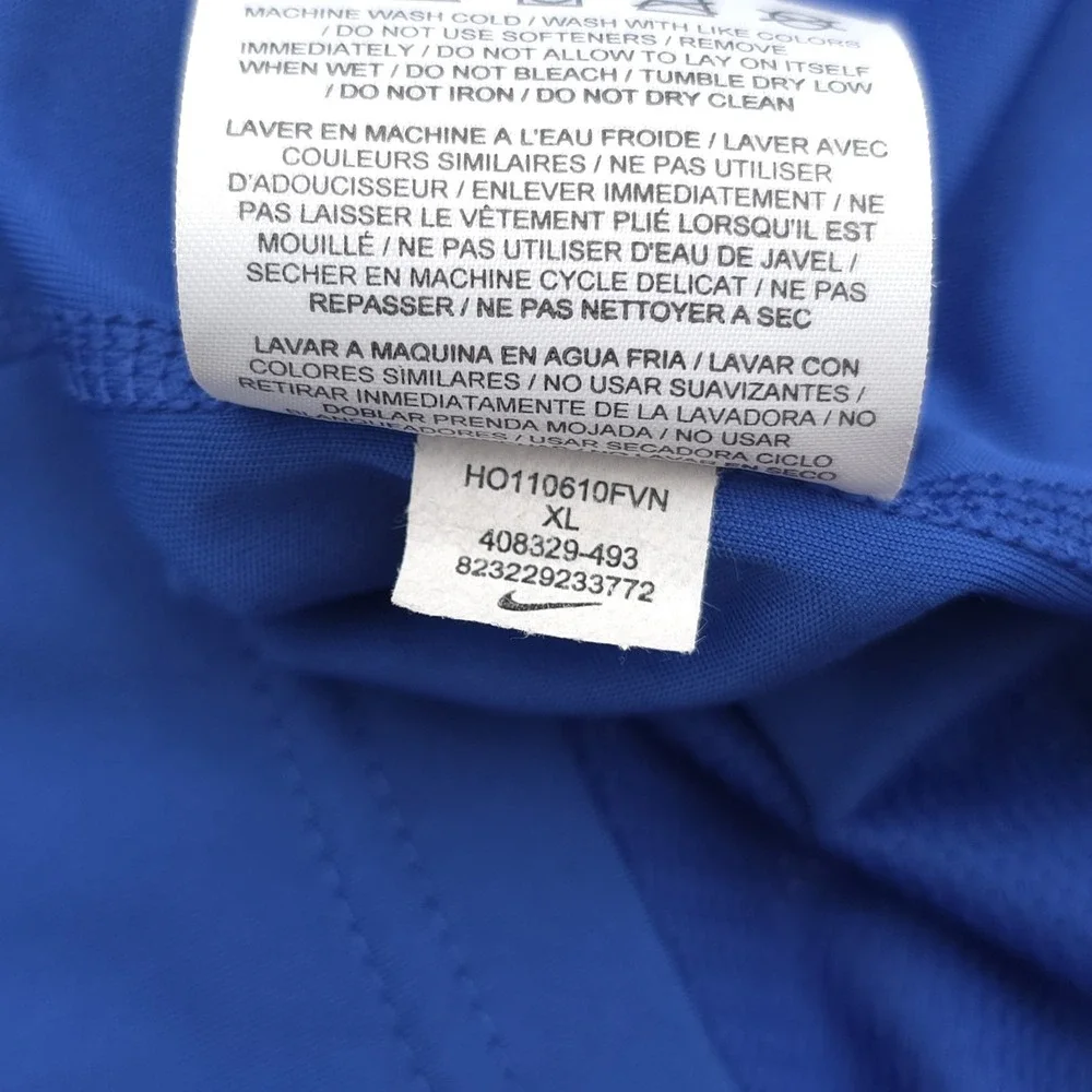 Nike Dri Fit Men's XL Blue Long‎ Sleeve Training Shirt Style 408329-493 Stretch